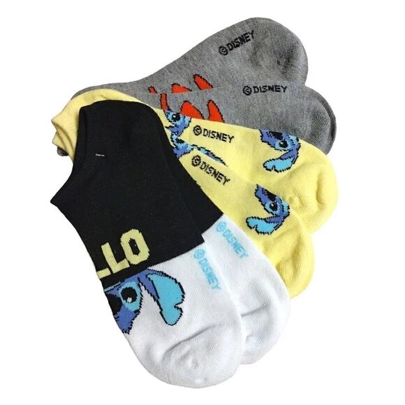 Disney Stitch Colorful 3 Pairs No Show Socks NWT - Picture 14 of 14